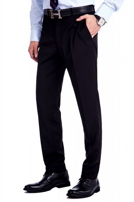 Black Single Breasted 3 Piece Business Suit for Men | High-end Peak Lapel Custom Made Suit UK_11