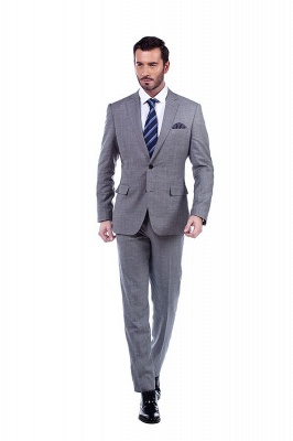 Gray Stylish Design Peak Lapel British Men Suits UK | Custom Made Two Pocket UK Wedding Suit_1