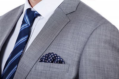 Gray Stylish Design Peak Lapel British Men Suits UK | Custom Made Two Pocket UK Wedding Suit_5