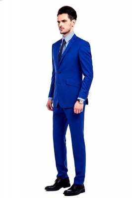 High Quality Royal Blue Single Breasted Custom Suit | Peak Lapel Two Buttons Casual Suit Groomsman_4
