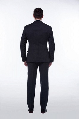Luxury High Quality Grey Plaid Customized suit UK For Men | Single Breasted Peak Lapel Groomsman Popular UK Wedding Suit_3