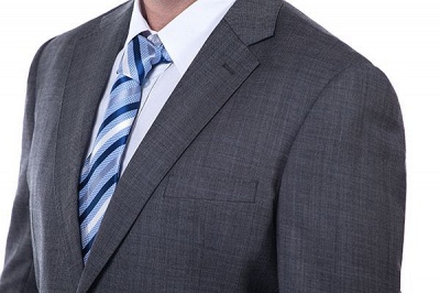 New Dark Grey Windows Slim Fit Custom Suits For Man | Customize Single Breasted Peak Lapel Groomsman_5