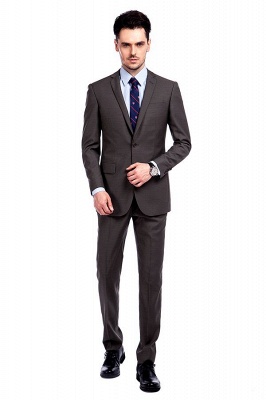 New Single Breasted Tailored Men Business Suit | Slim Fit 3 Pocket Peak Lapel Groomsman Custom Suits For Man_1