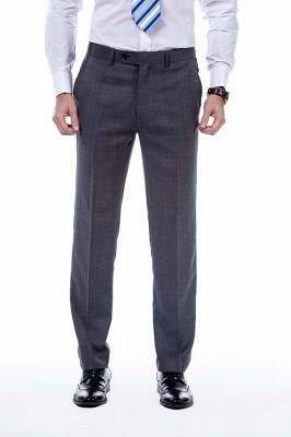 New Dark Grey Windows Slim Fit Custom Suits For Man | Customize Single Breasted Peak Lapel Groomsman_7