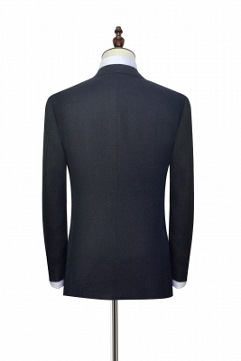 New Black Tweed Notched lapel Custom Suits for Formal | High Quality Single Breasted 2 Pockets Hand Made Wool Suit_4