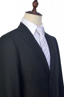 New Black Tweed Notched lapel Custom Suits for Formal | High Quality Single Breasted 2 Pockets Hand Made Wool Suit_6