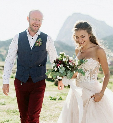 Simple Strapless Sweetheart Appliques Modest UK Wedding Dress_2