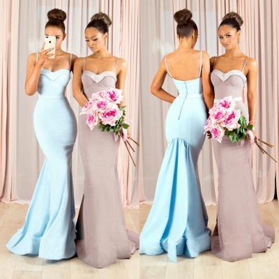 Elegant Spaghetti-Straps Bridesmaid Dress | Sexy Trumpt Maid of Honor Dress_3