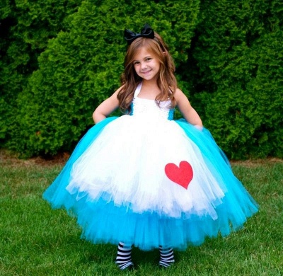 Mix Color Cute Sleeveless Tulle UK Flower Girl Dress | Puffy Girls Pageant Dress_2