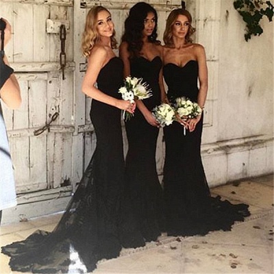 Sweetheart Pretty Cheap Bridesmaid Dresses UK Lace Spring Maid Of Honor Dresses Online_4